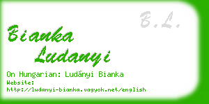 bianka ludanyi business card