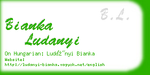 bianka ludanyi business card